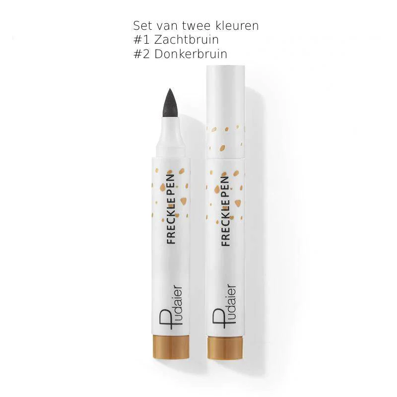 Duurzame-Sproetjespen Set van twee kleuren #1 Zachtbruin #2 Donkerbruin of een kleur -Natuurlijke Uitstraling-Waterproof en Langhoudend-5 ml- Veilig en Gezond - Afbeelding 2