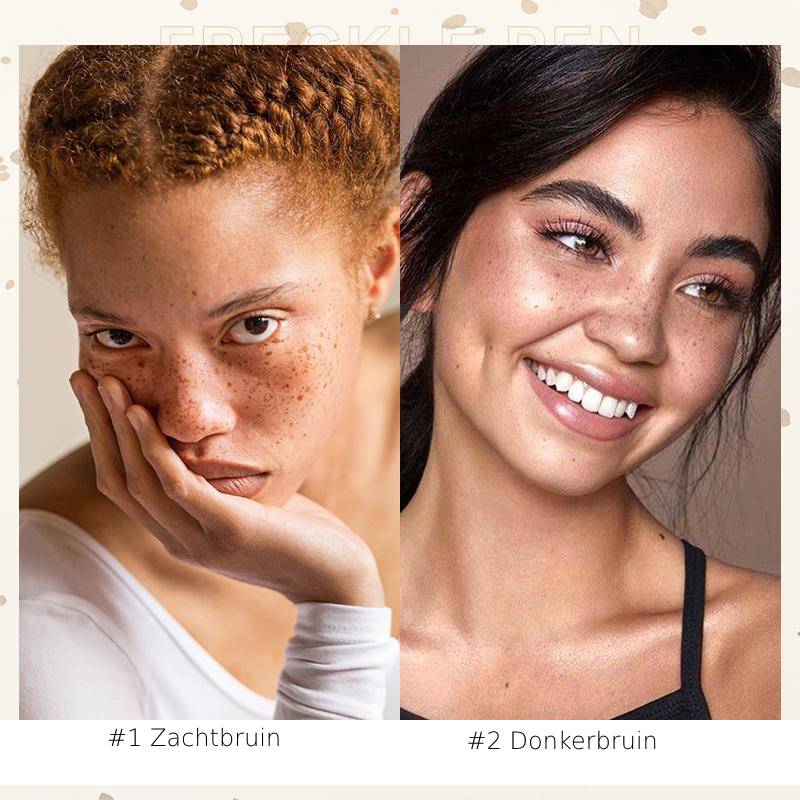 Duurzame-Sproetjespen Set van twee kleuren #1 Zachtbruin #2 Donkerbruin of een kleur -Natuurlijke Uitstraling-Waterproof en Langhoudend-5 ml- Veilig en Gezond - Afbeelding 3