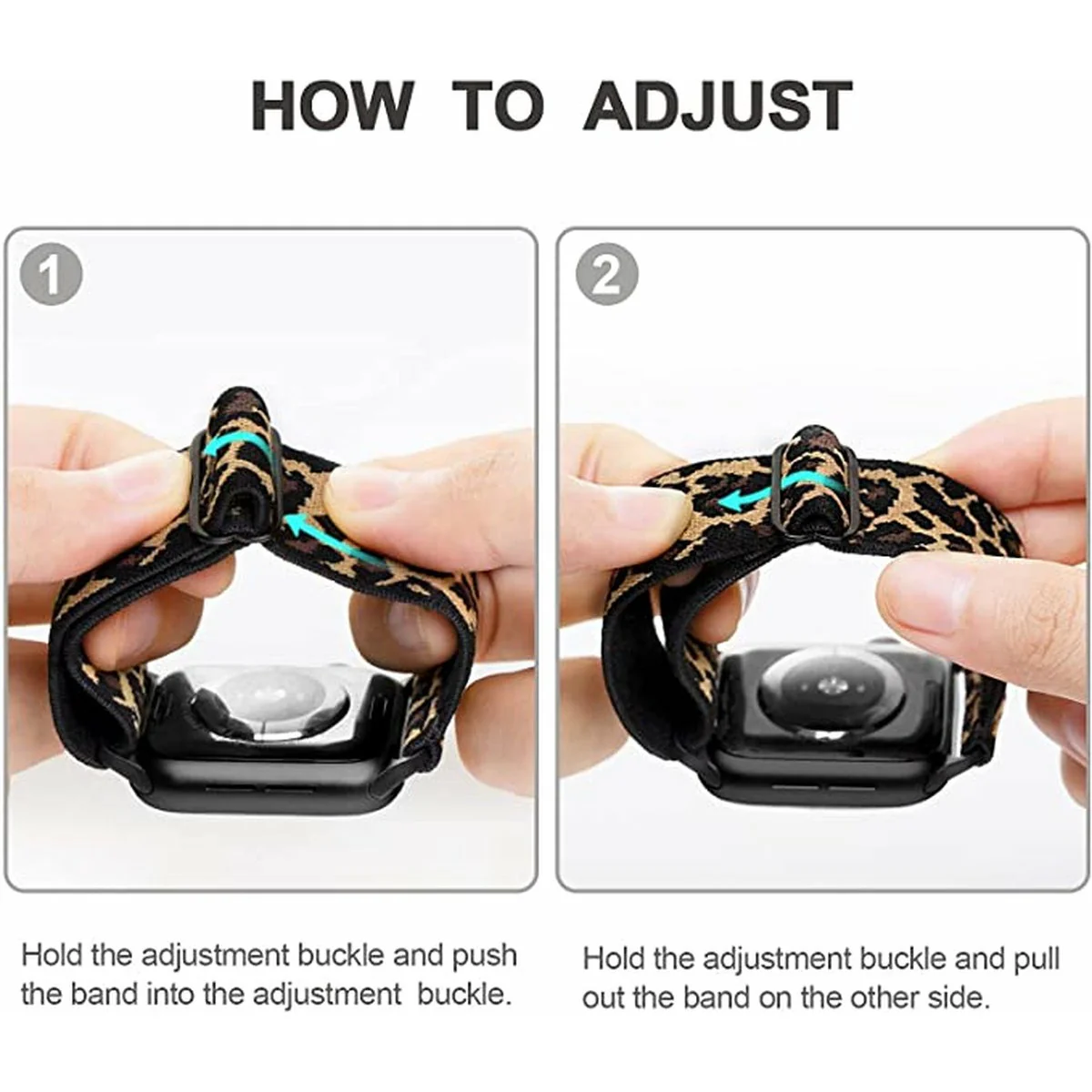 2 Stuks | Elastische Horlogebanden | Gevlochten Nylon Sportbanden | Verstelbaar | Compatibel met Apple Watch 42 mm - 44 mm - Series 7/6/5/4/3/2/1/SE - Afbeelding 4