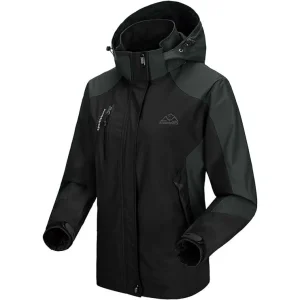 Dames Outdoor Jack - Lichtgewicht & Ademend - Waterdicht en Winddicht - Met Afneembare Kap - Ideaal voor Wandelen, Trekking en Buitenactiviteiten
