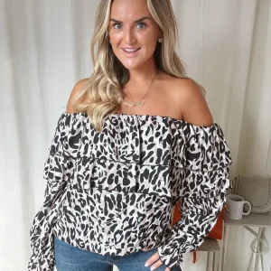 Panter blouse Off-shoulder