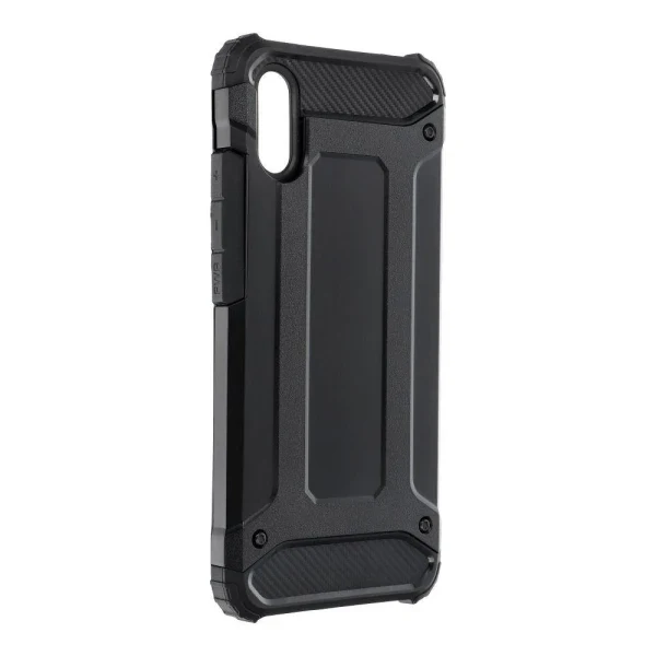 Rugged Dual Layer Armor Case voor Xiaomi Redmi 9AT - Inclusief Beschermende Scherm Beschermer - Zwart - Afbeelding 4