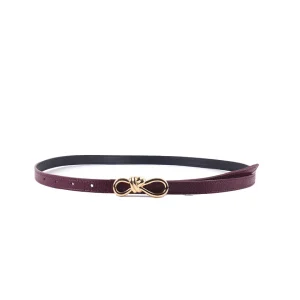 100% leren riem Knoop Burgundy